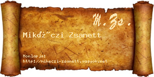 Mikéczi Zsanett névjegykártya